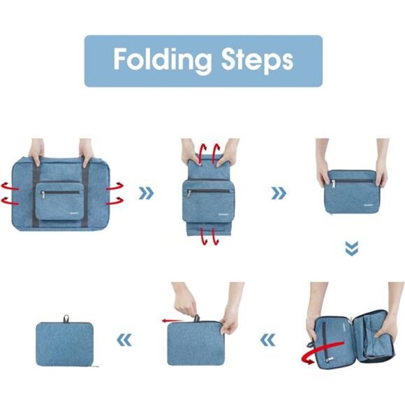 For Spirit Airlines Foldable Travel Duffel Bag Tote Carry on Luggage for Women - Picture 5 of 16